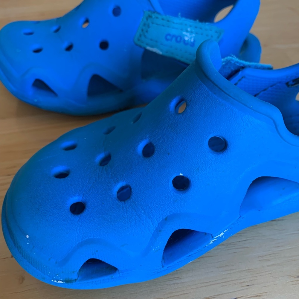 Bright Blue Toddler Crocs